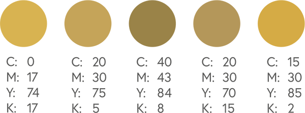 رنگ طلایی    cmyk